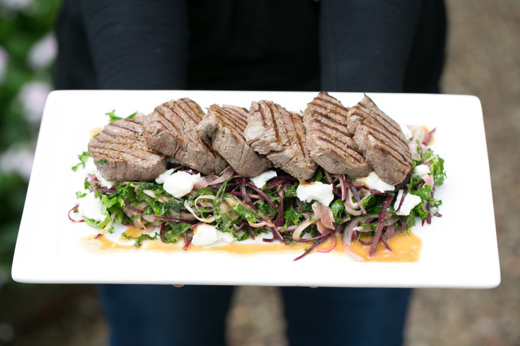 Matt Golinski s BBQ Eye Fillet with Kale Purple carrot and Fennel Slaw and Persian Fetta IGA Marketplace