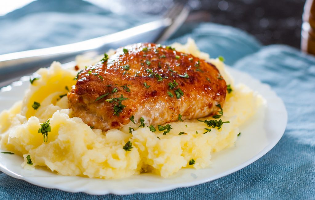 Recipe Fennel Pork Steak With Apply Mash