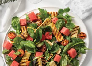 Recipe Watermelon Tomato Haloumi Salad