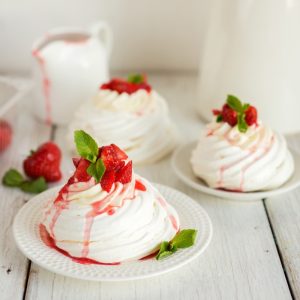 Recipe Rosewater Raspberry Meringues