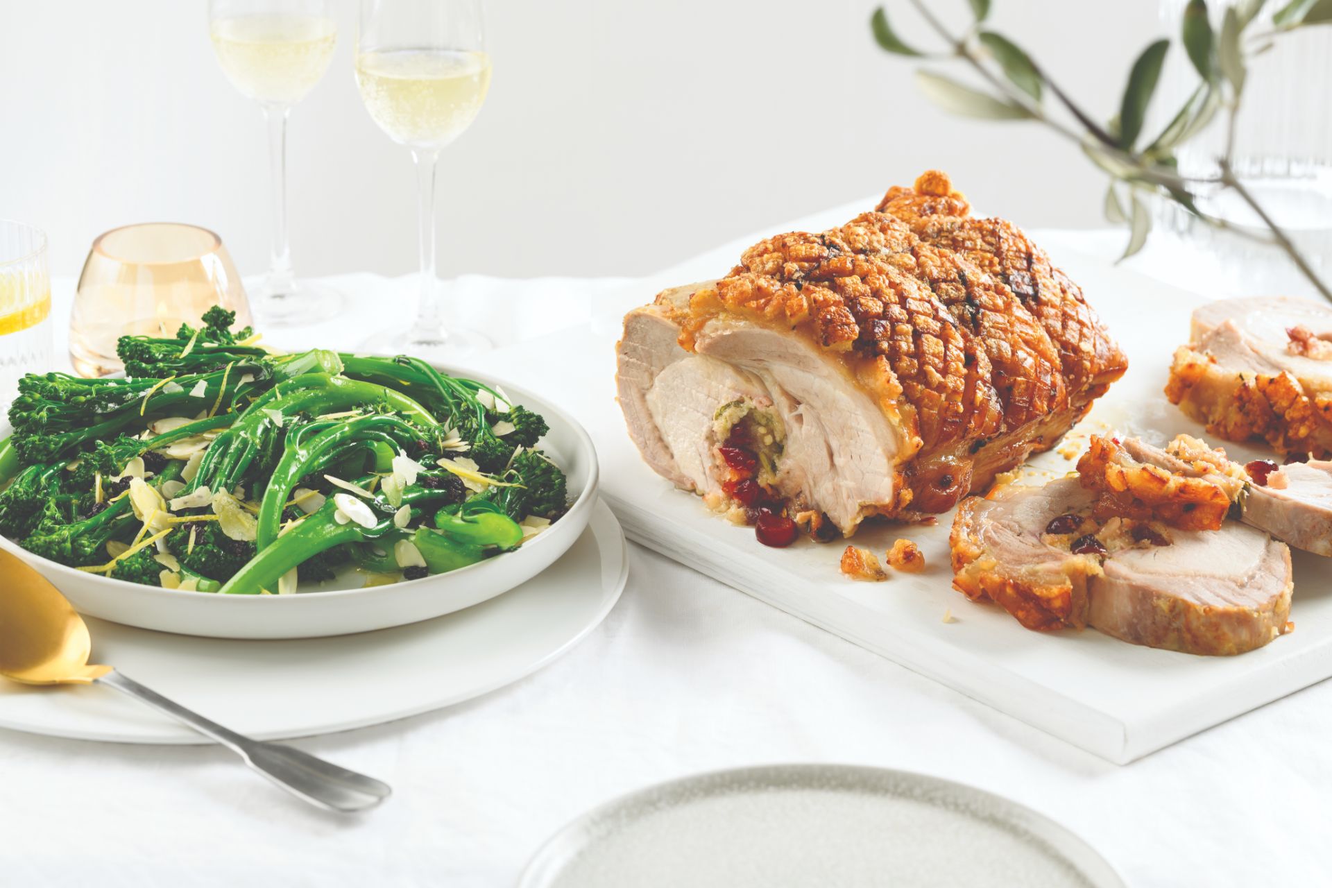 Recipe Roast Pork With Crispy Crackling And Cranberry Apple Stuffing